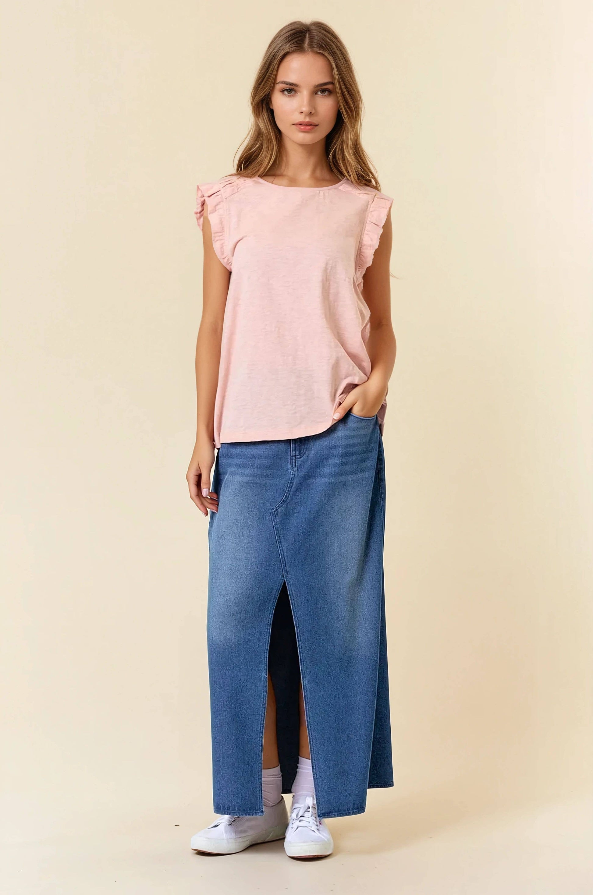 Ruffle Sleeve Blouse