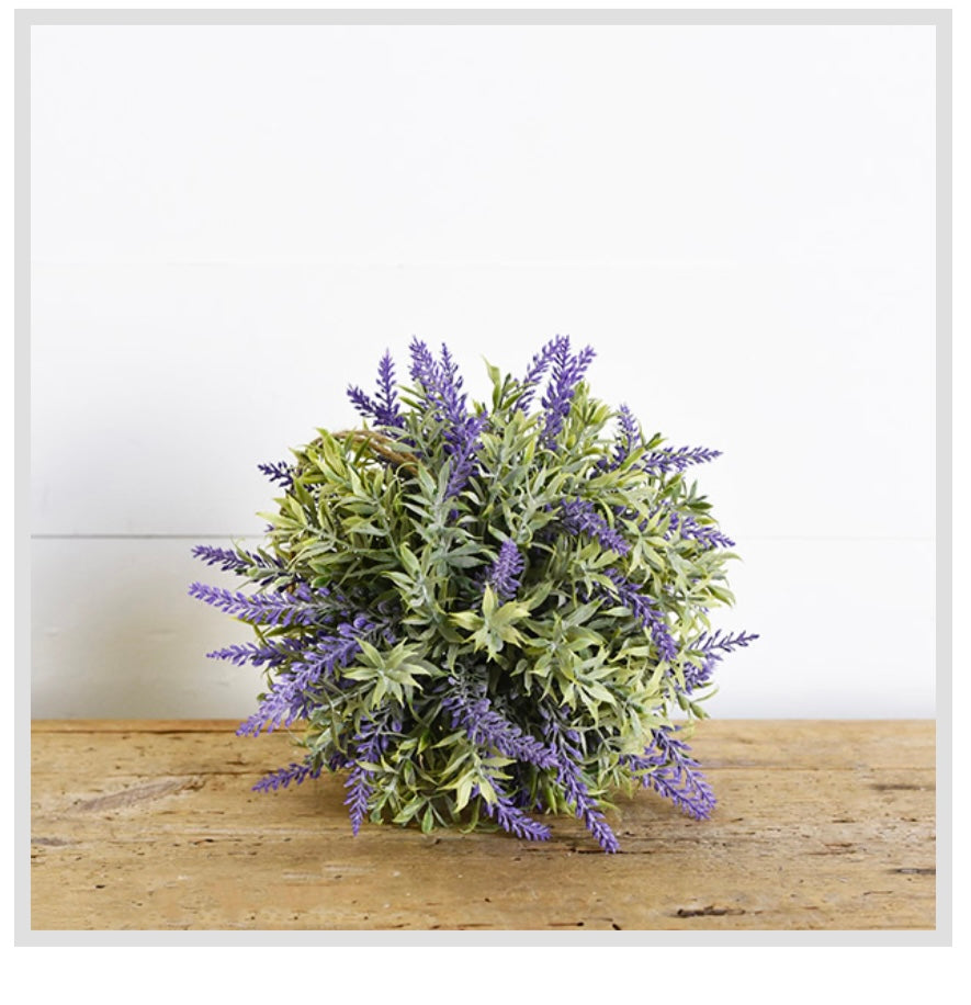 9" LAVENDER FLORAL BALL