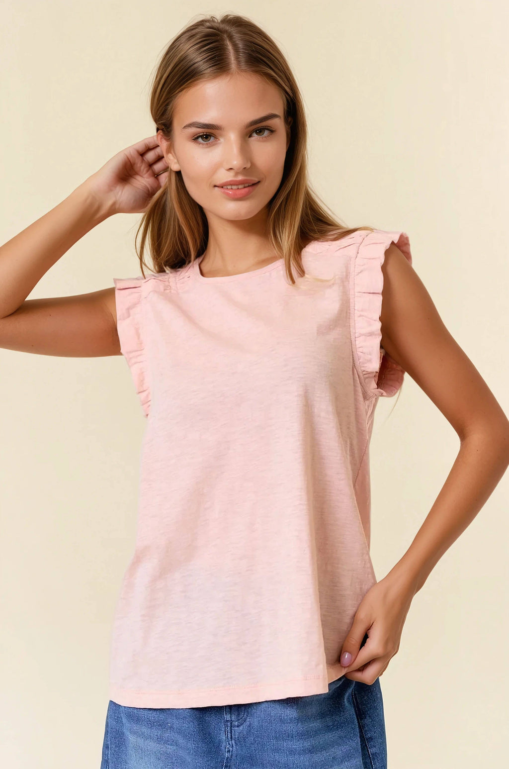 Ruffle Sleeve Blouse