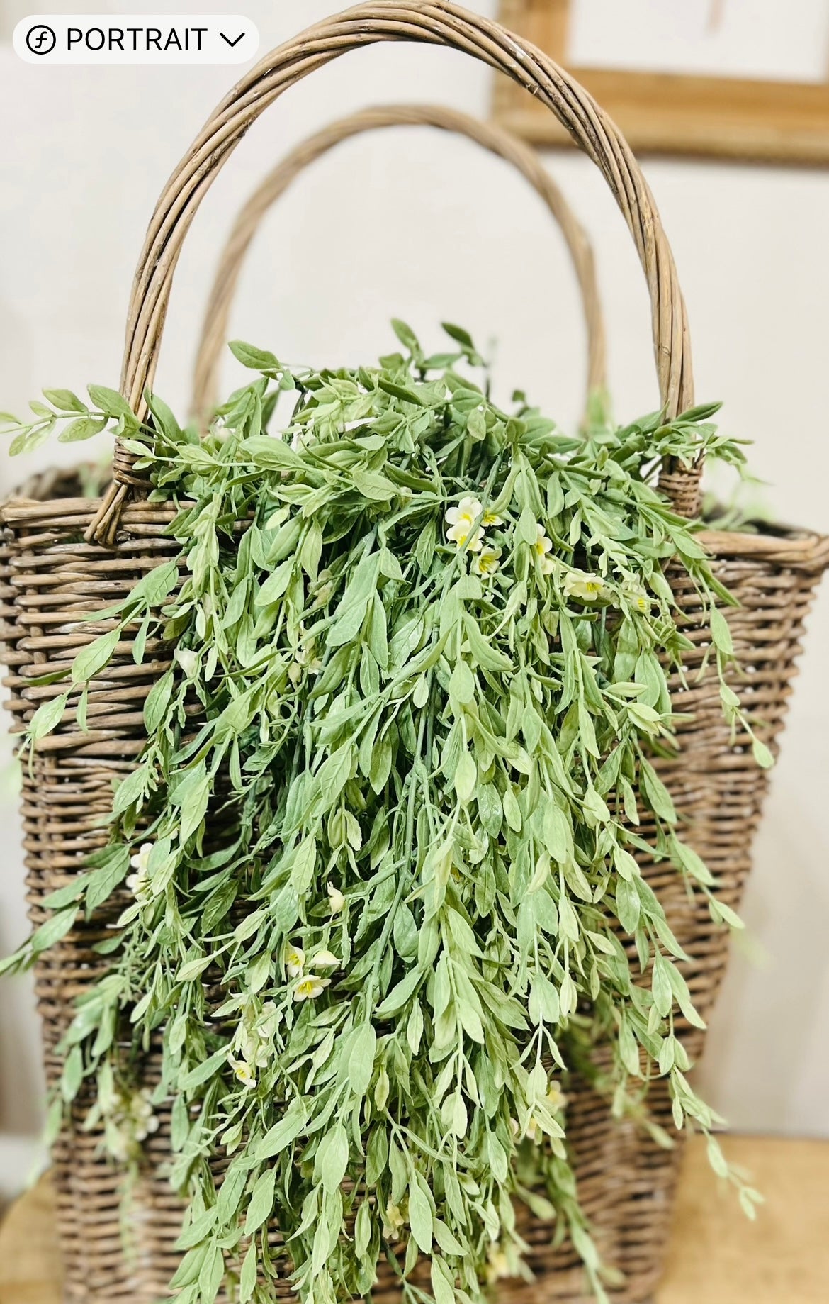 LG TALL FRENCH WILLOW FLOWER BASKETS