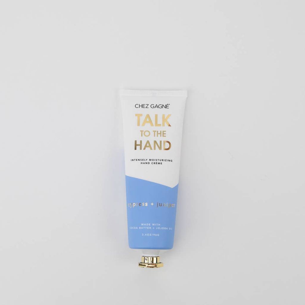 Talk to the Hand - Funny Hand Cream Gift, Cypress + Juniper