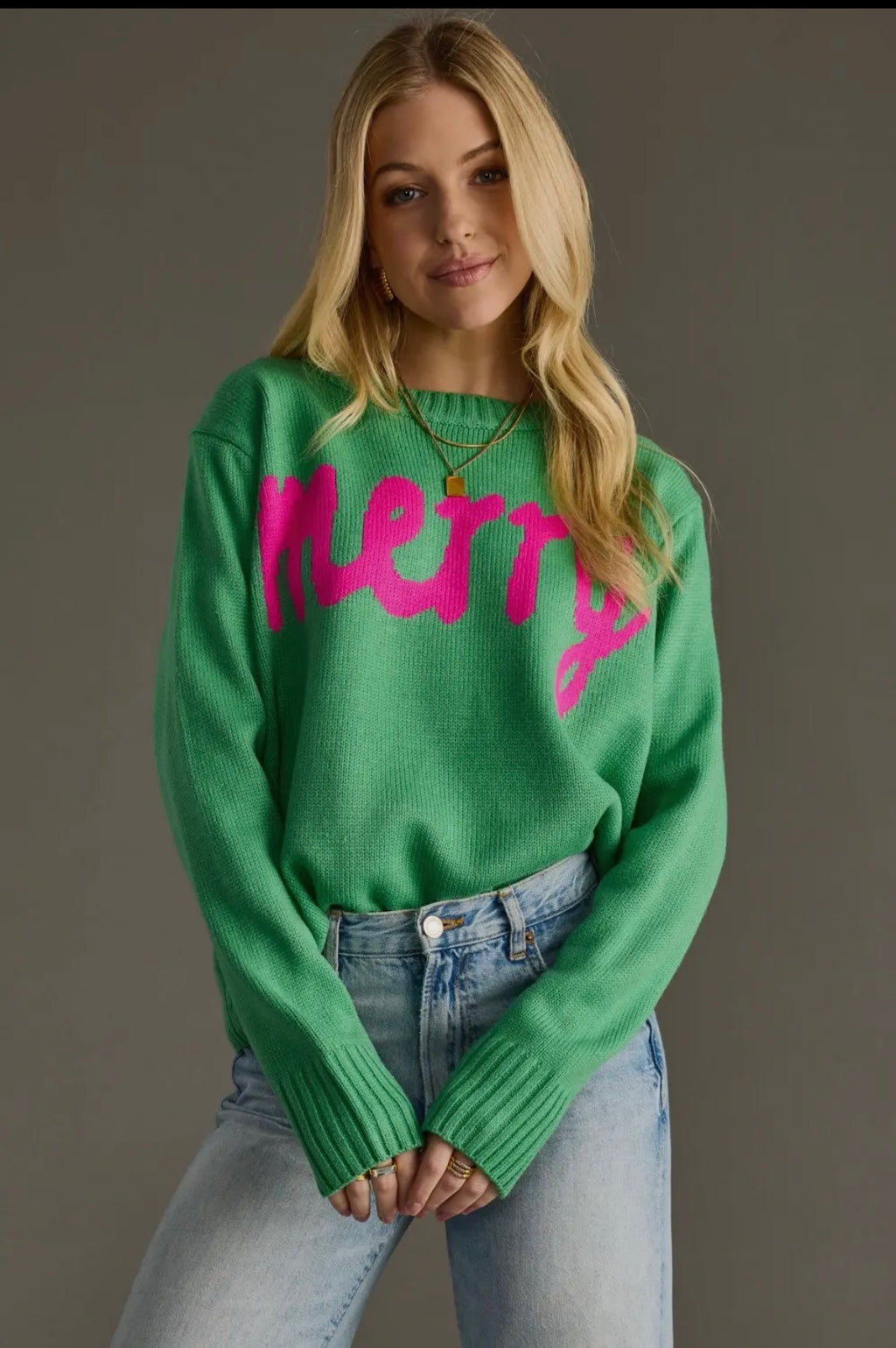 Green Merry Sweater
