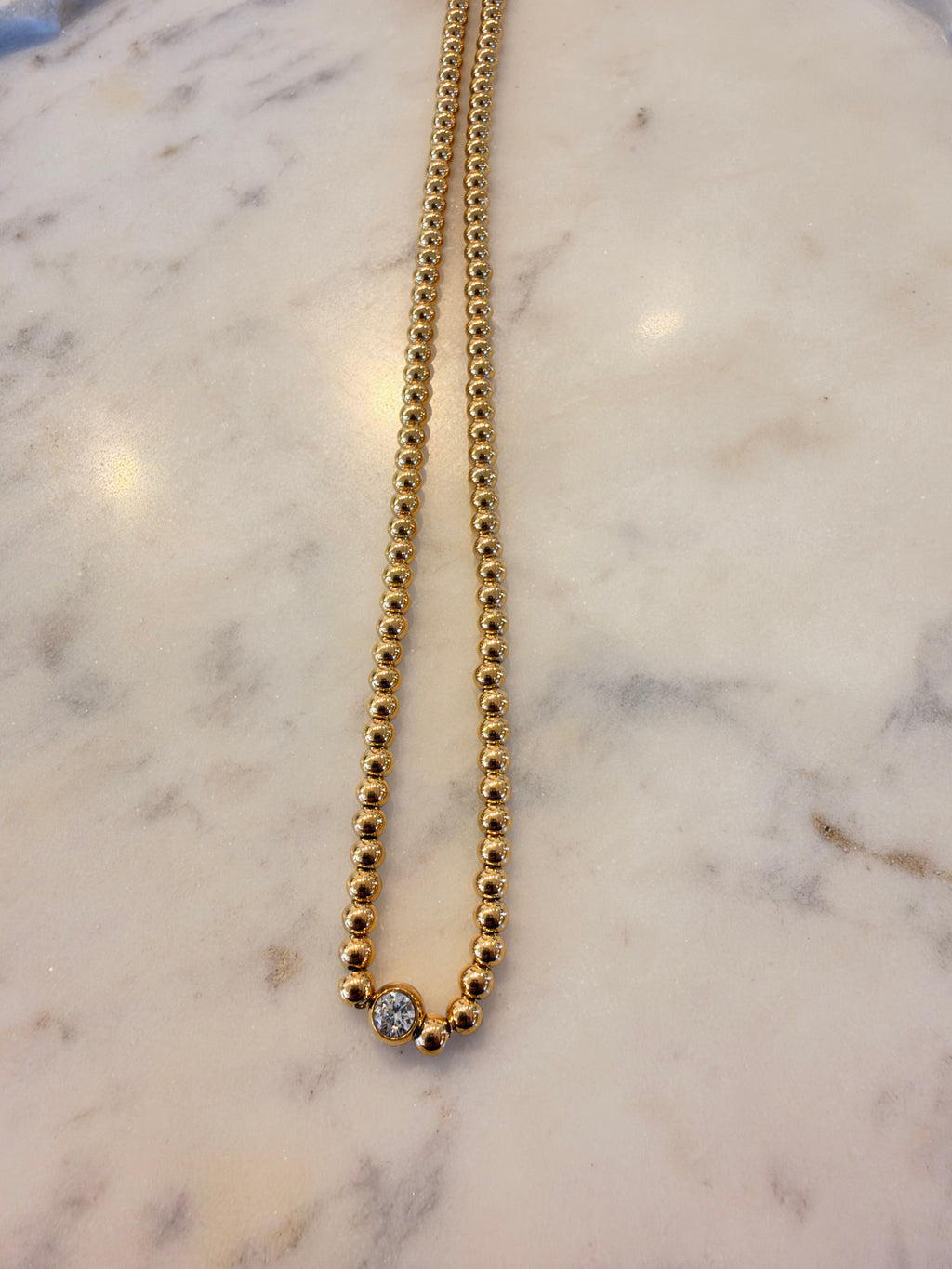 Beaded Crystal Stone Necklace
