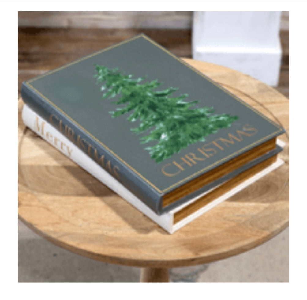WHITE MERRY HOLIDAY STORAGE BOOK