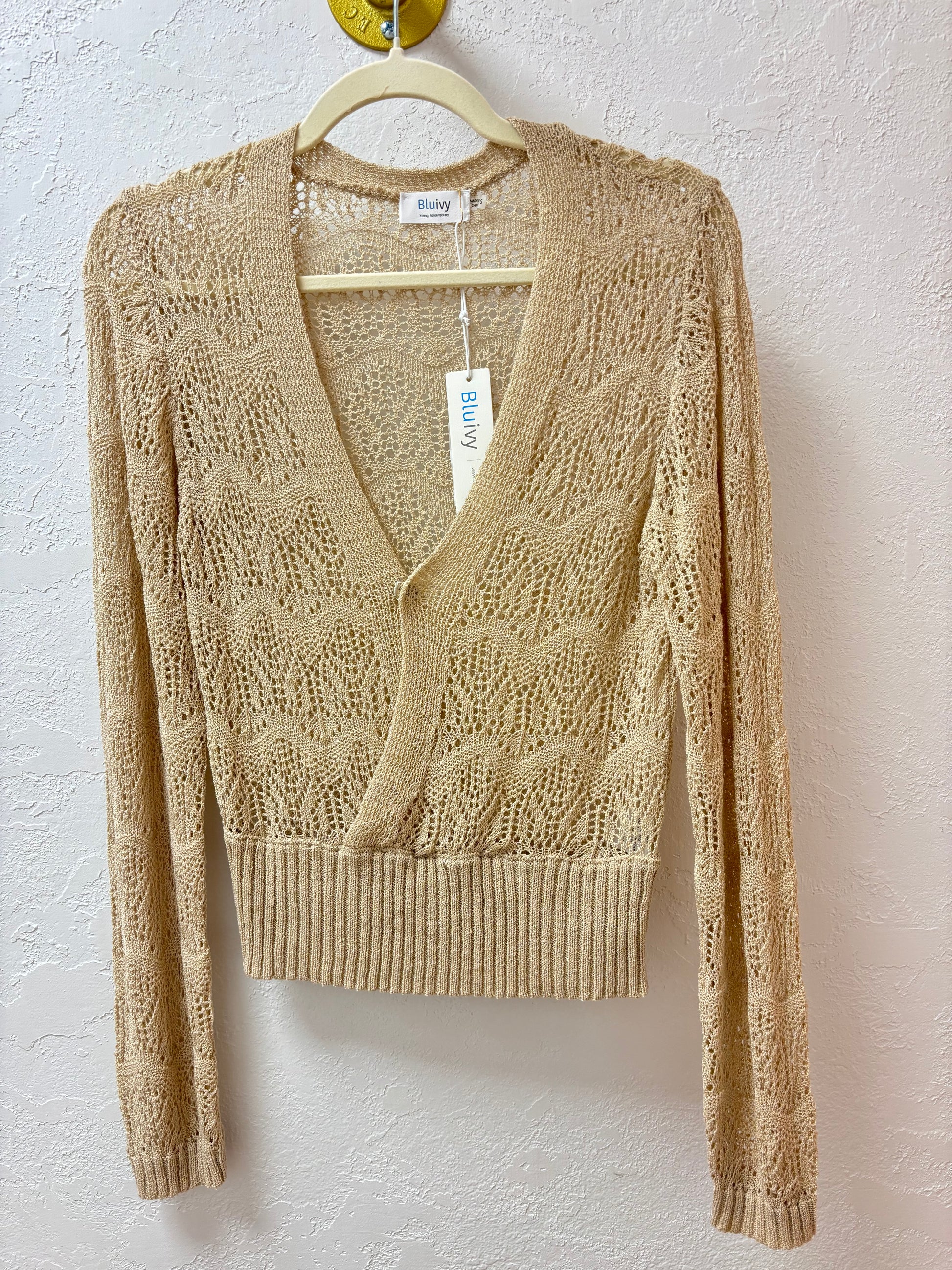 Open Knit wrap sweater