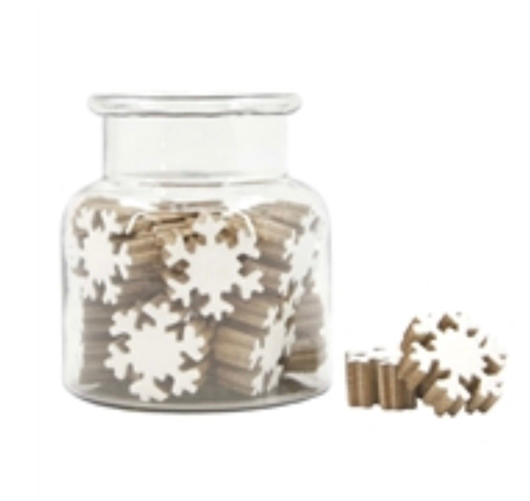 Mini Wood and Enamel Snowflake