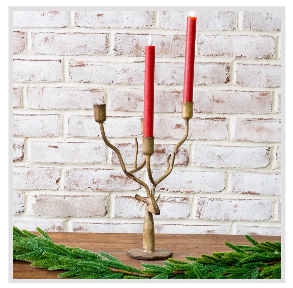 13" Antler Candle Holder
