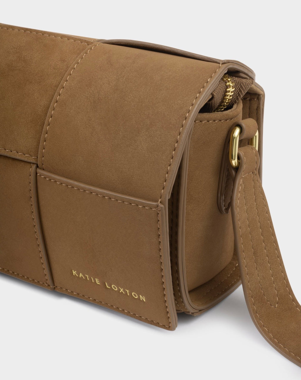 Taya Suedette Crossbody Bag in Caramel