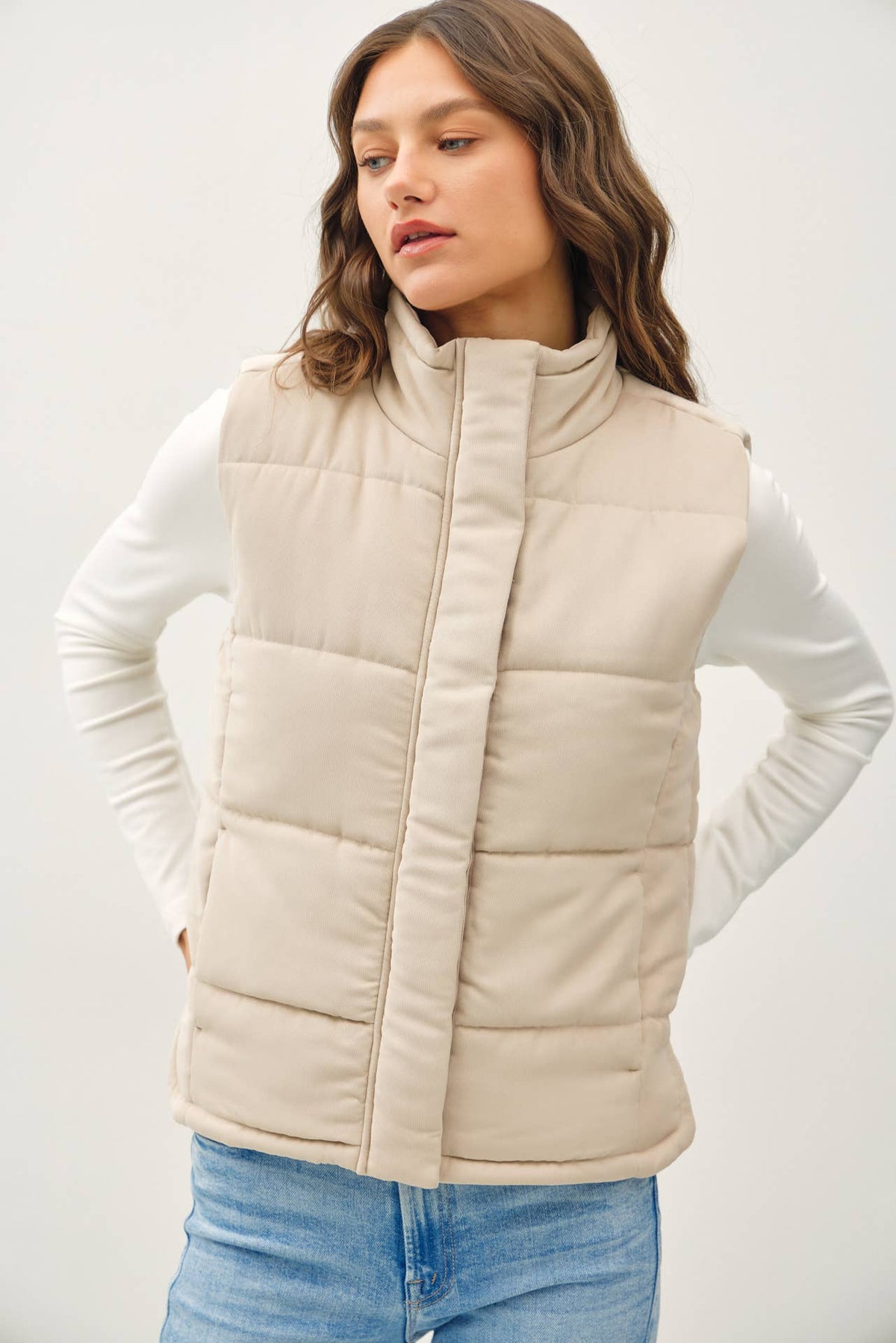 Brushed Puffer Vest