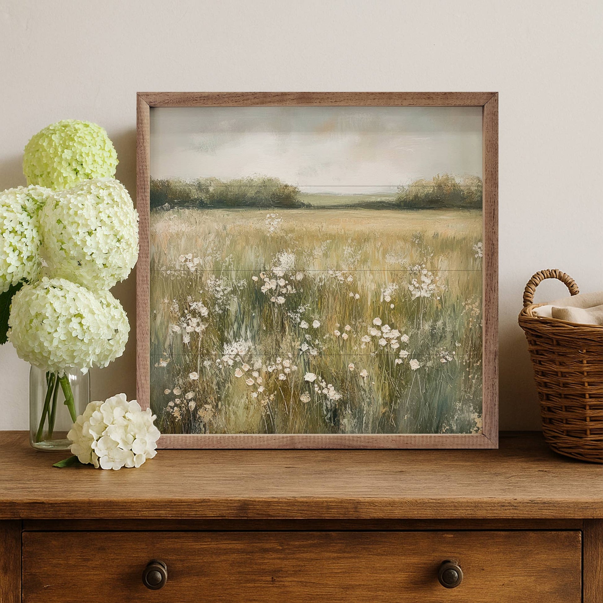 Neutral Field Of Flowers By Petals Prints Design 12x12