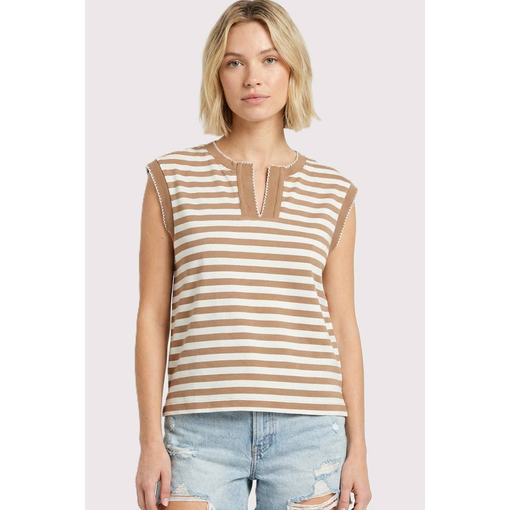 STICHED STRIPE TOP