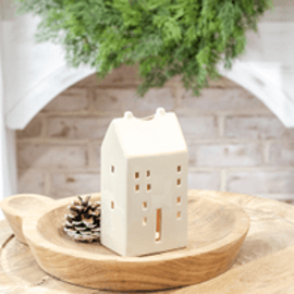 6.85" BEIGE CERAMIC HOUSE