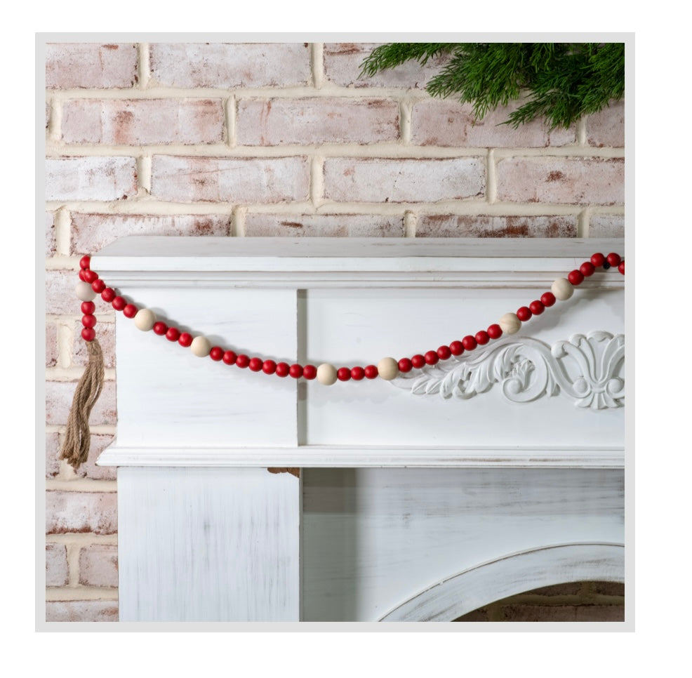 72" RED BEAD GARLAND