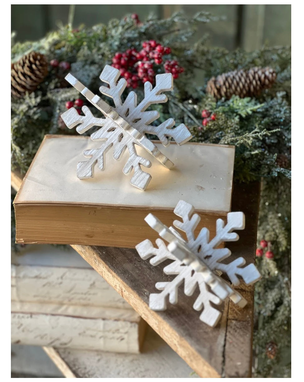 Wooden 3D Snow Flakes