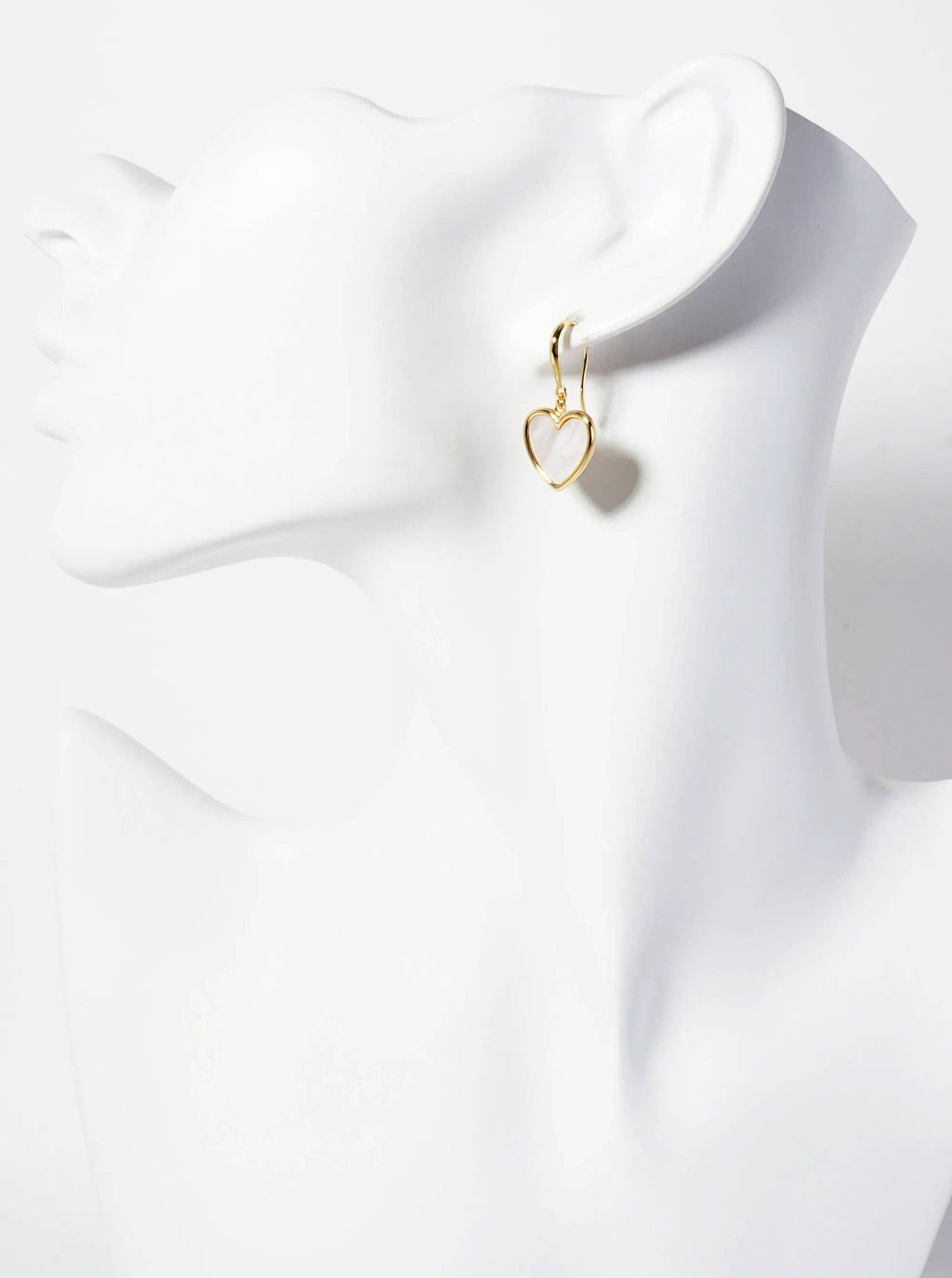 18K-Gold-Dipped 11Mm Heart Drop Dangle Earrings