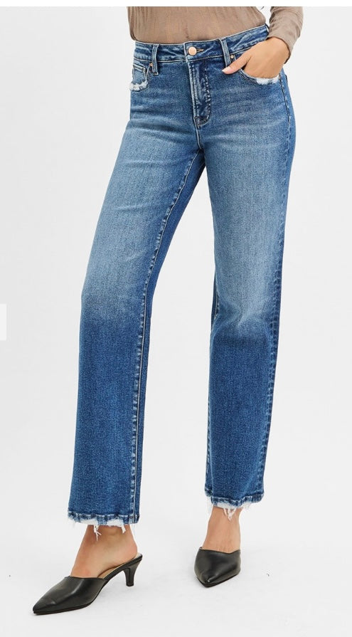 Risen TC HR Ankle Straight Jeans