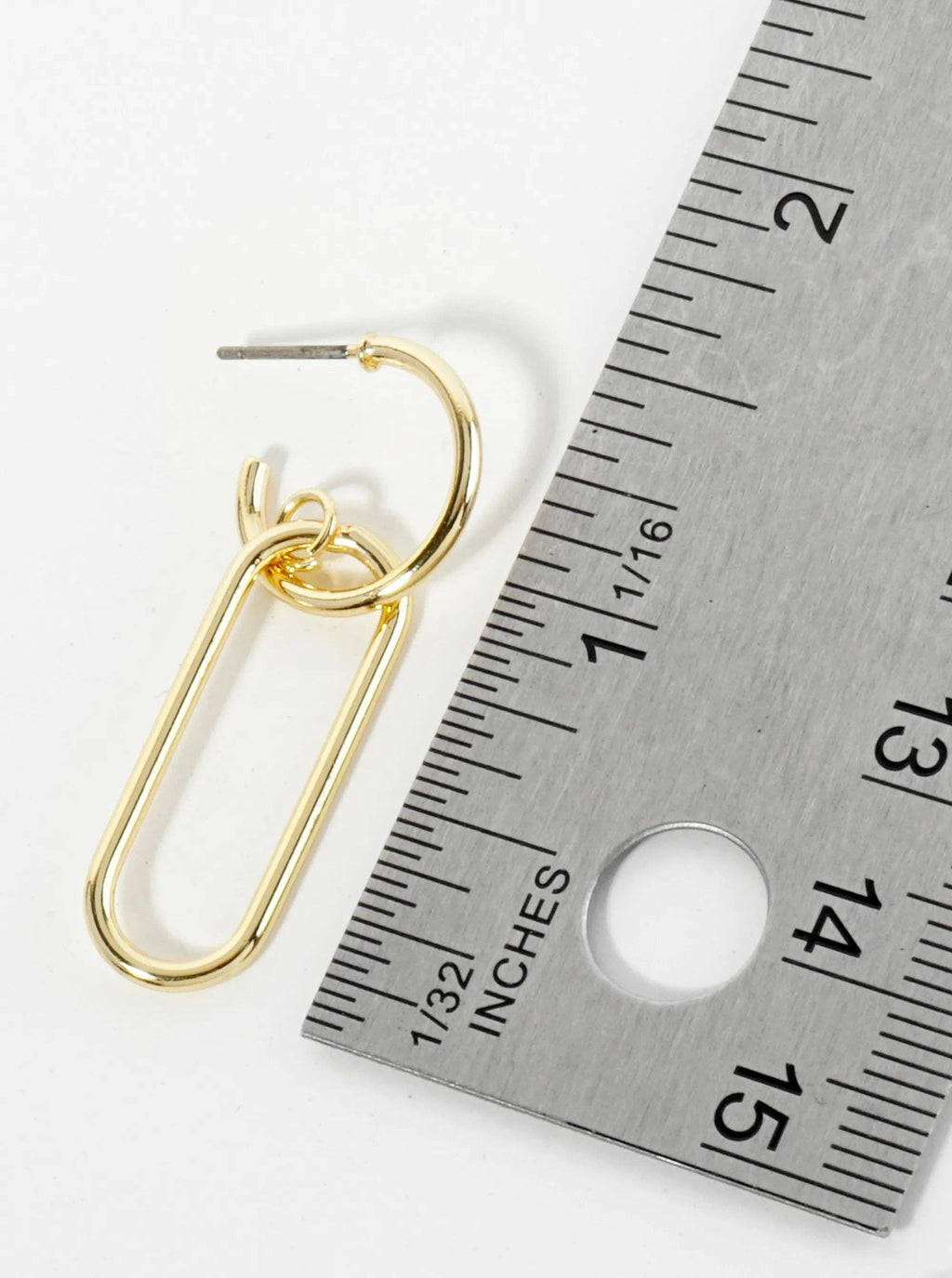 Polished 14K-Gold-Dipped Geometric Dangle Earrings