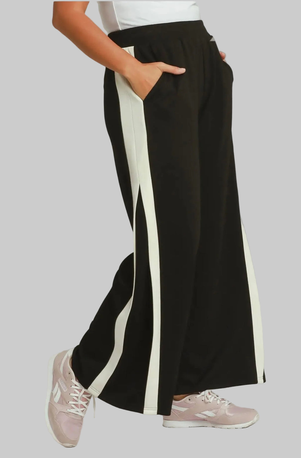 Curvy Luxe Knit Butter Soft Color Block Pant