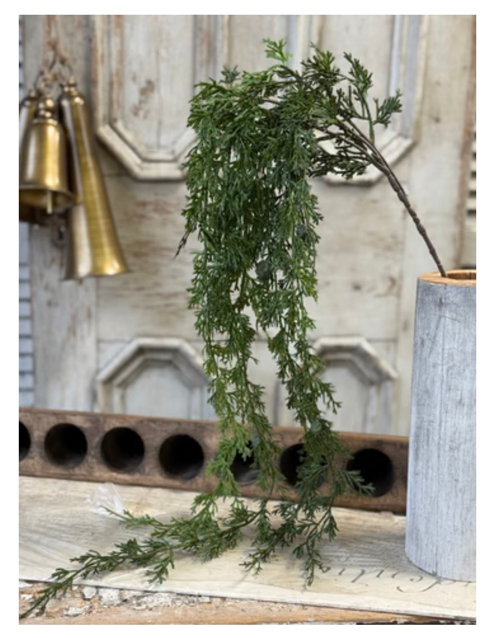 55" Greenfall Hanging Cedar Spray