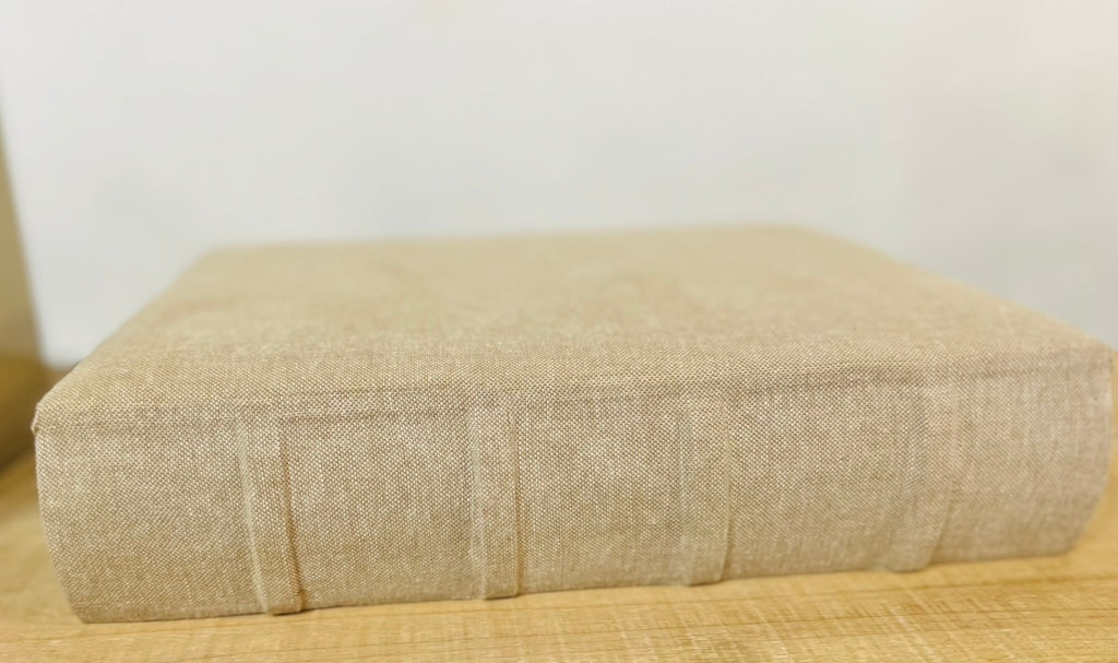 11" BEIGE LINEN STORAGE BOOK