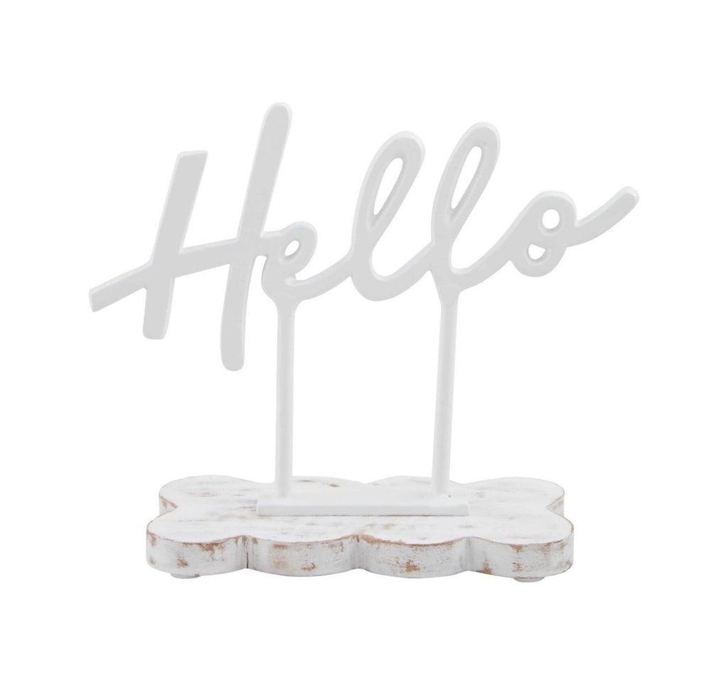 Hello Word Sign on Stand