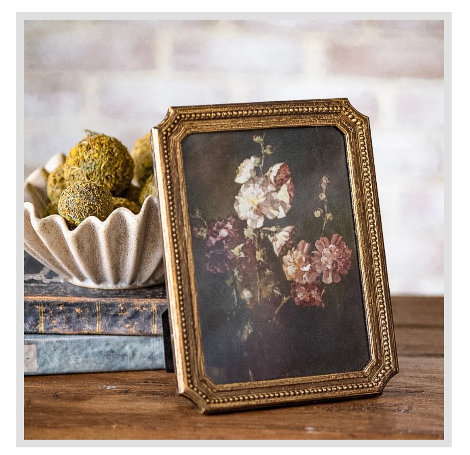 5x7 Antique Gold Dot Edge Frame