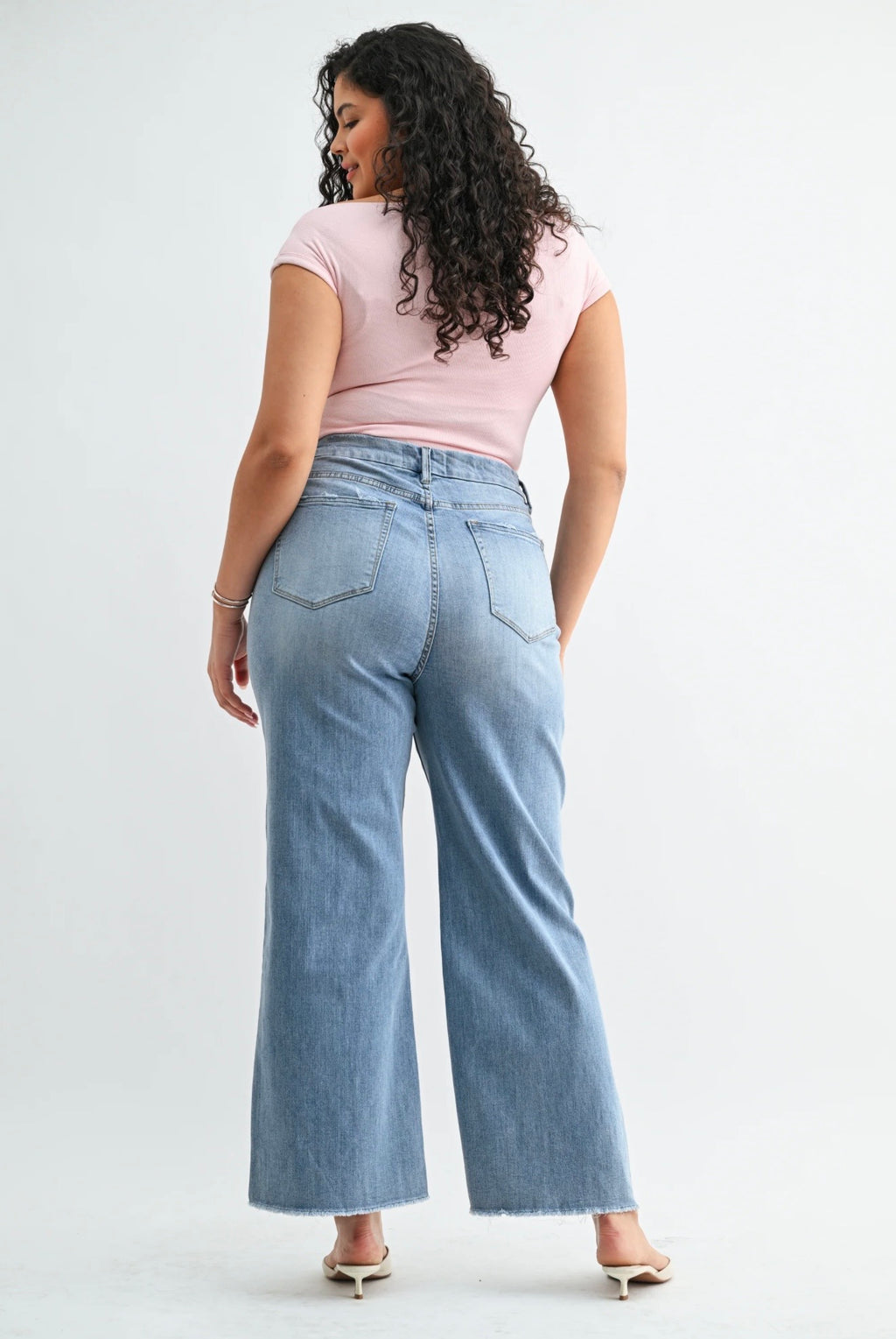 Curvy Mica Super high rise wide leg jean super soft