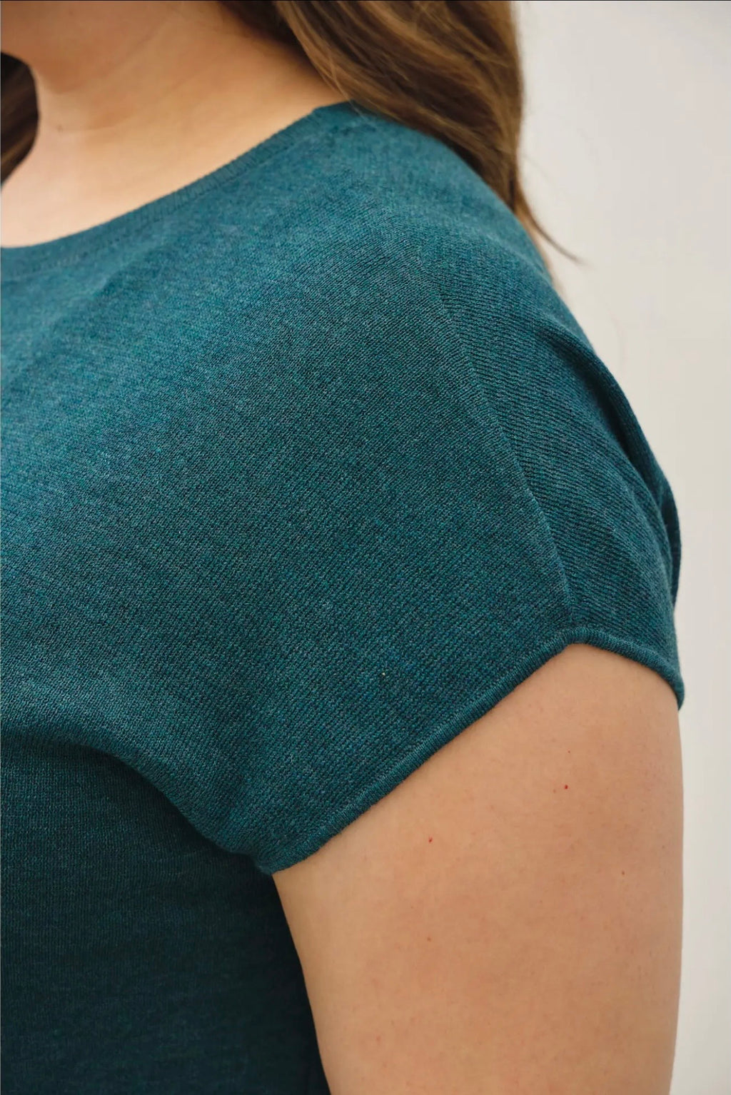 Curvy Ultrasoft Cap Sleeve Short Sleeve Sweater