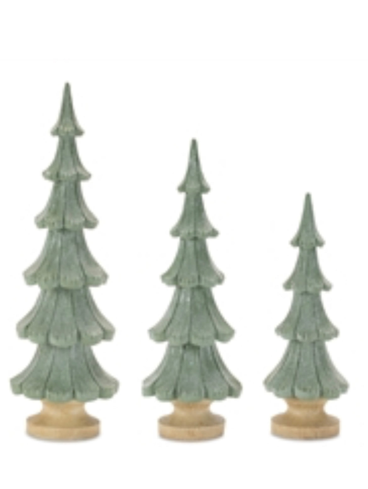 Light Green Tiered Resin Trees