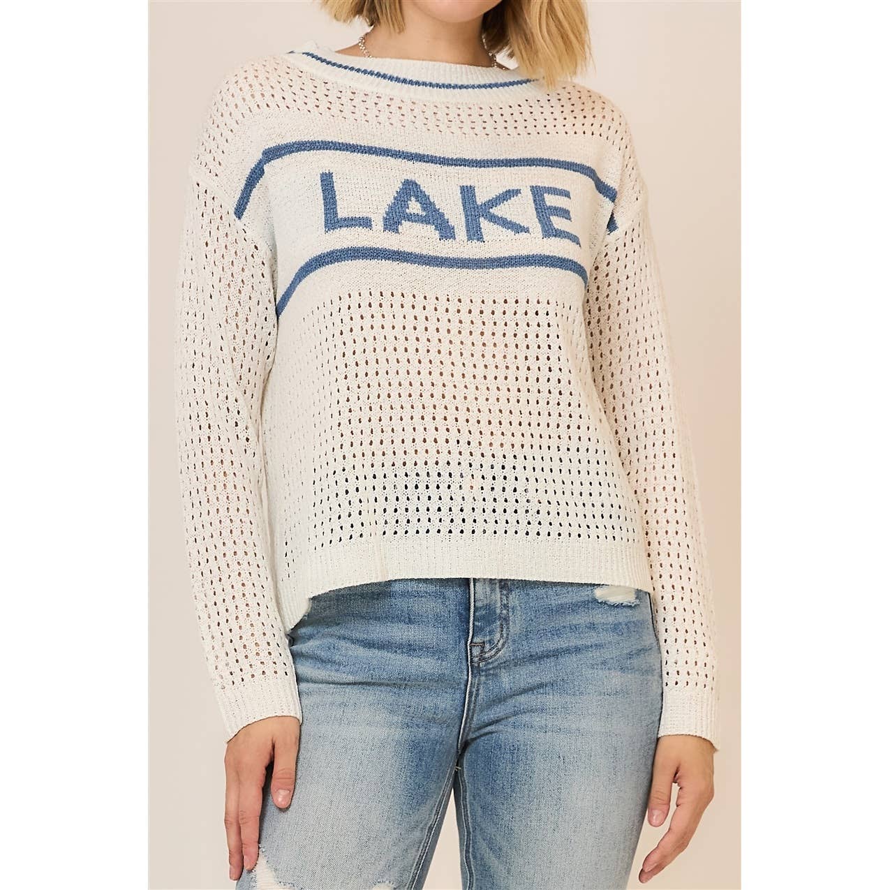 Open Light Knit LAKE Pullover Sweater