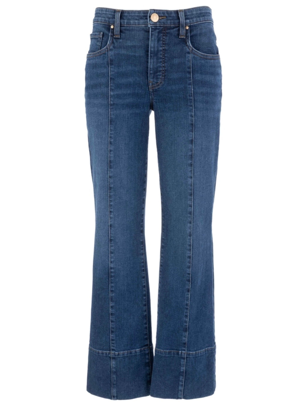 Kut Kelsey Fab Ab Front Seam Wide Hem Jean