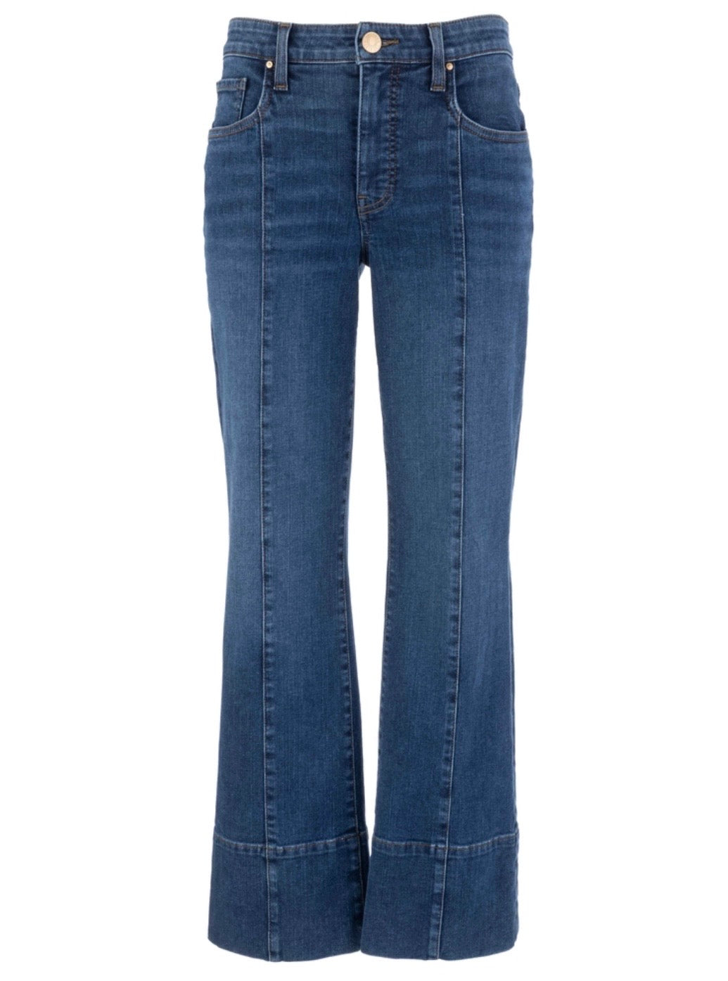 Kut Kelsey Fab Ab Front Seam Wide Hem Jean