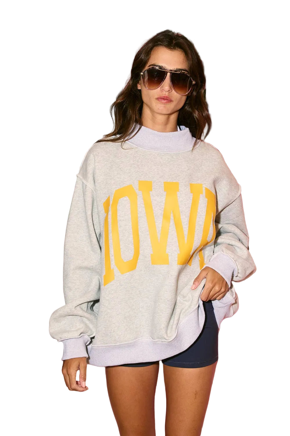 IOWA l IA Reversible Mock Neck Sweatshirt