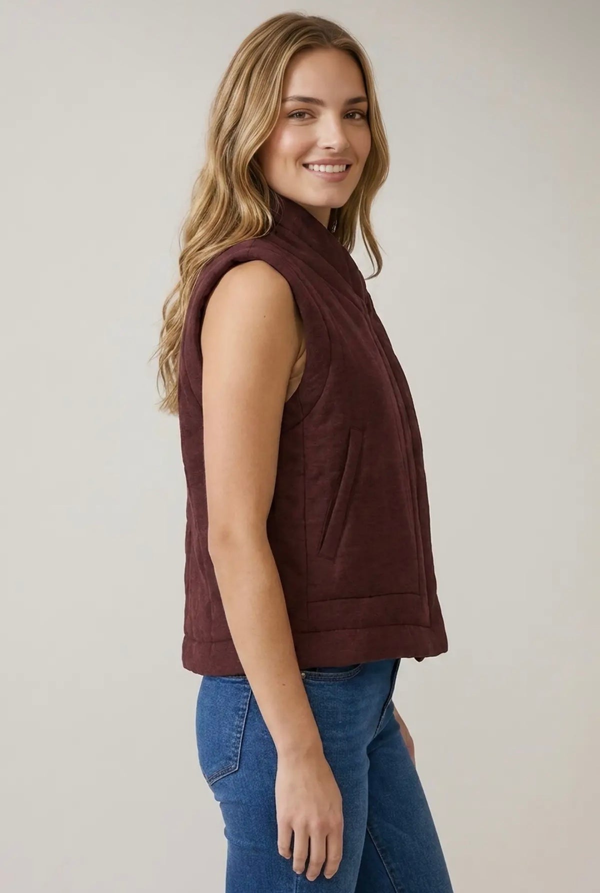 Asymmetrical Quilted Vest