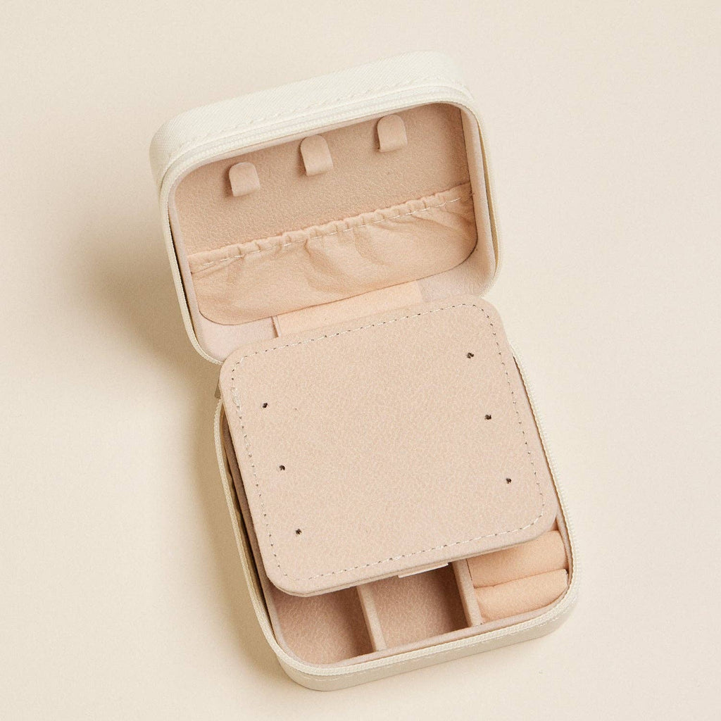 Blue Flower Pattern Jewelry Box -Travel Size