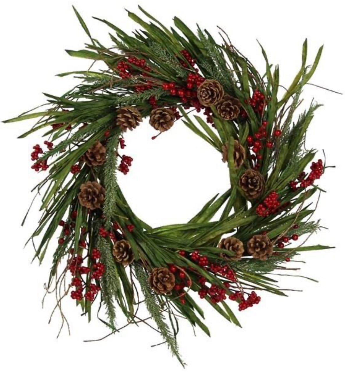 23.5" Spike/Berry/Pinecone Wreath