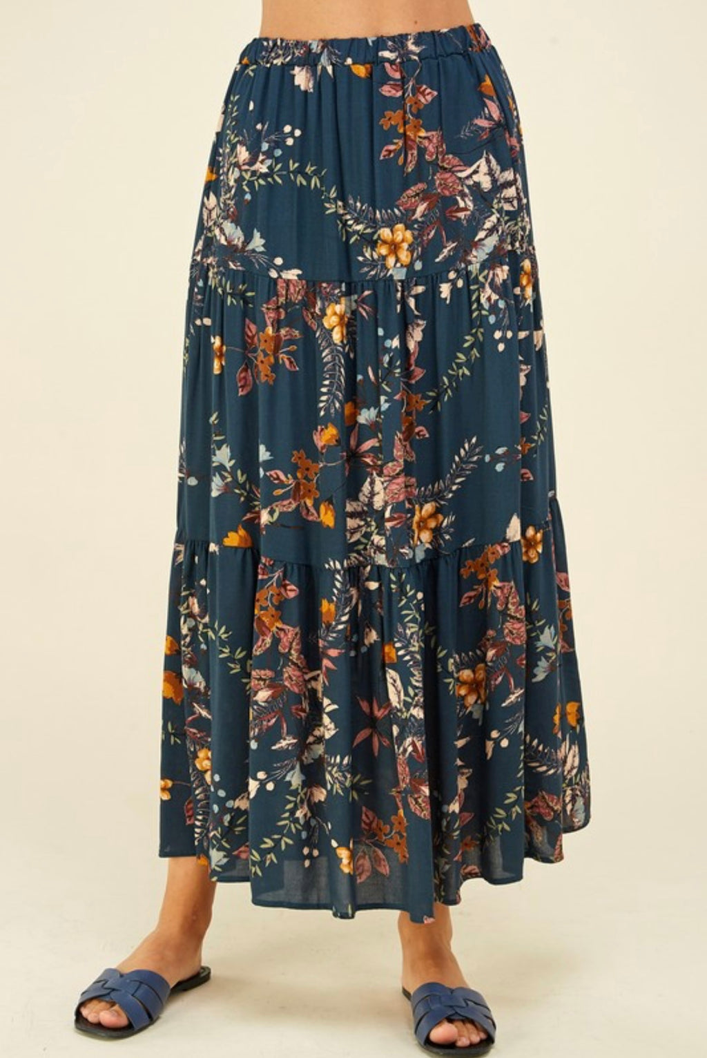 Layered floral skirt