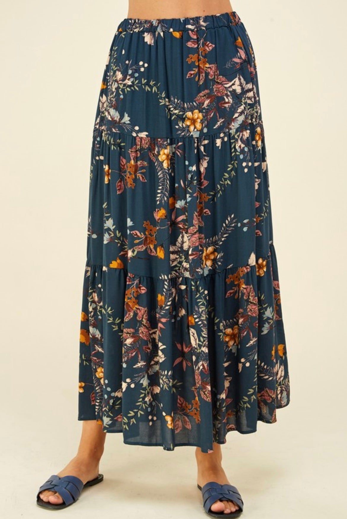 Layered floral skirt