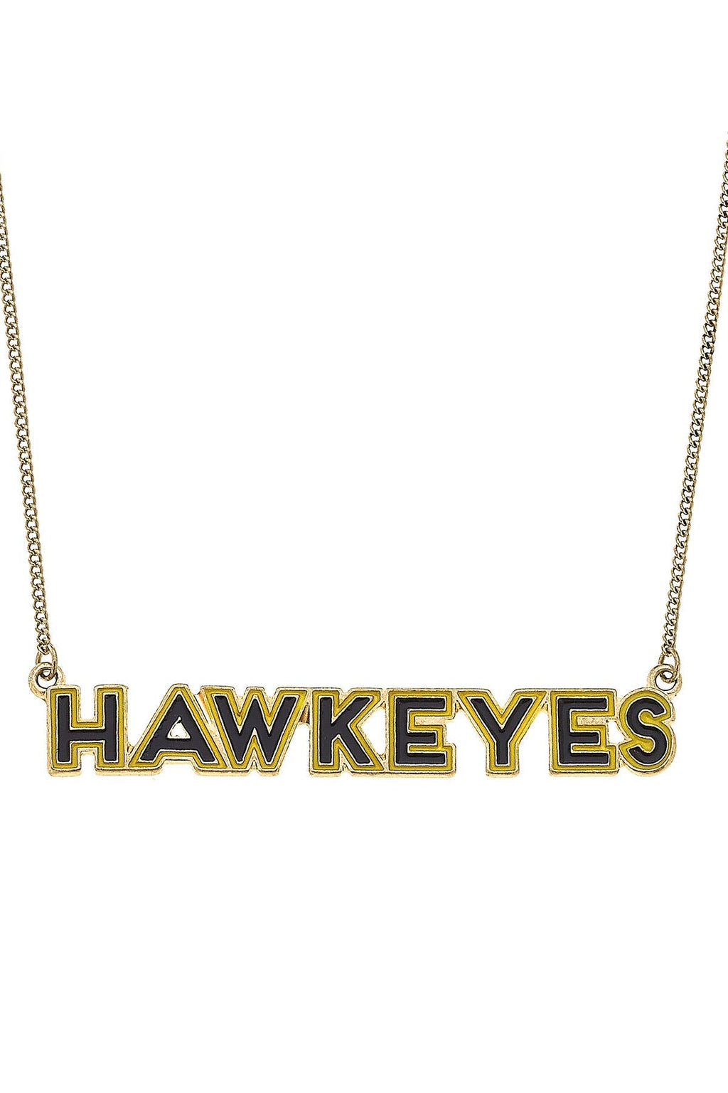 Iowa Hawkeyes Outline Enamel Necklace