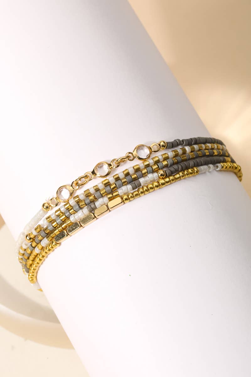 Dainty Assorted Bead Bracelet Set