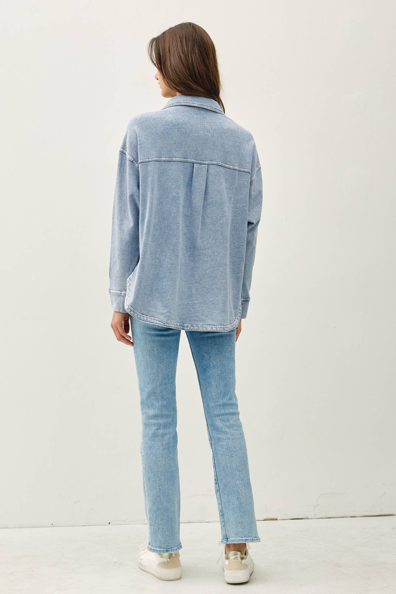 Stretch Denim Shirt Jacket