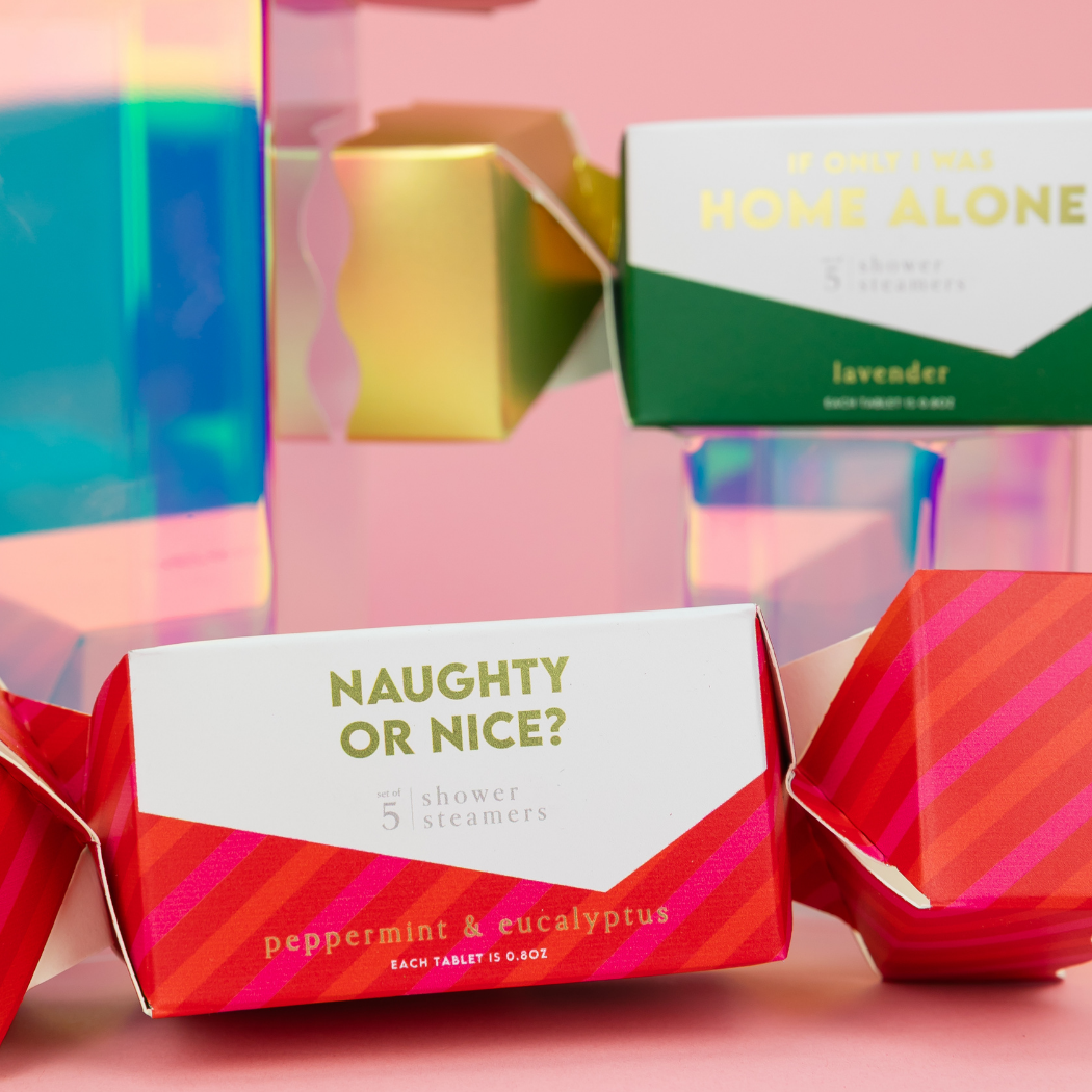 Naughty or Nice? - Shower Steamer Popper Gift Set, set of 5