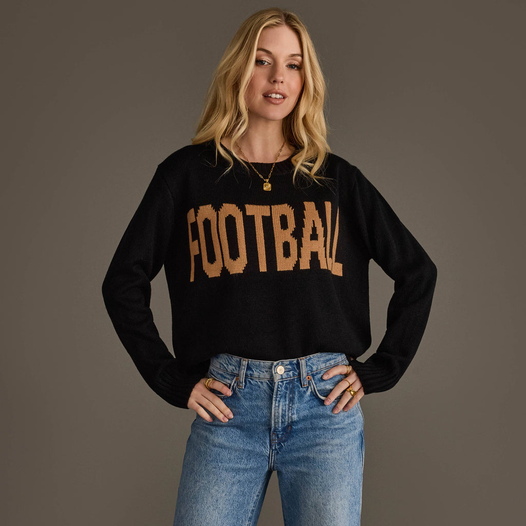 Black Football Sweater