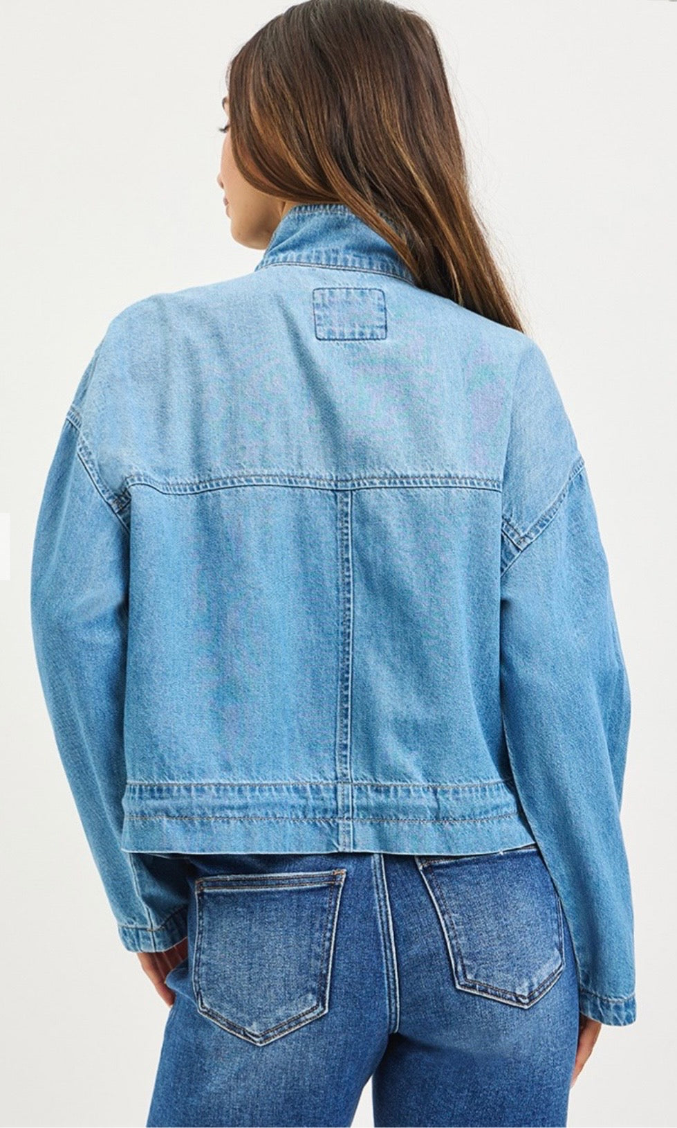 Risen Drawstring Denim Jacket