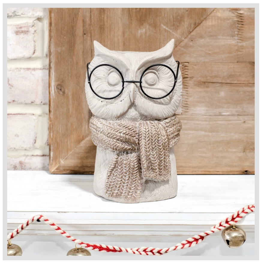 8.25" Eyeglasses Owl Vase