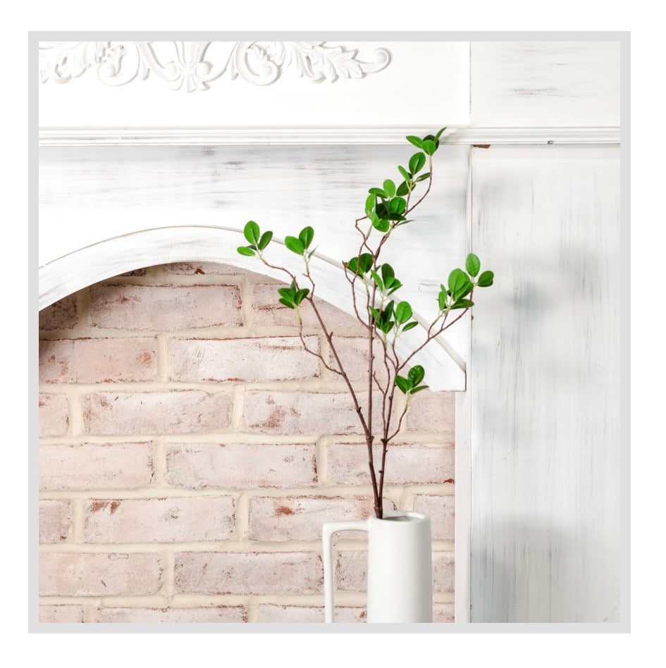 32" Green Leaf Branch
