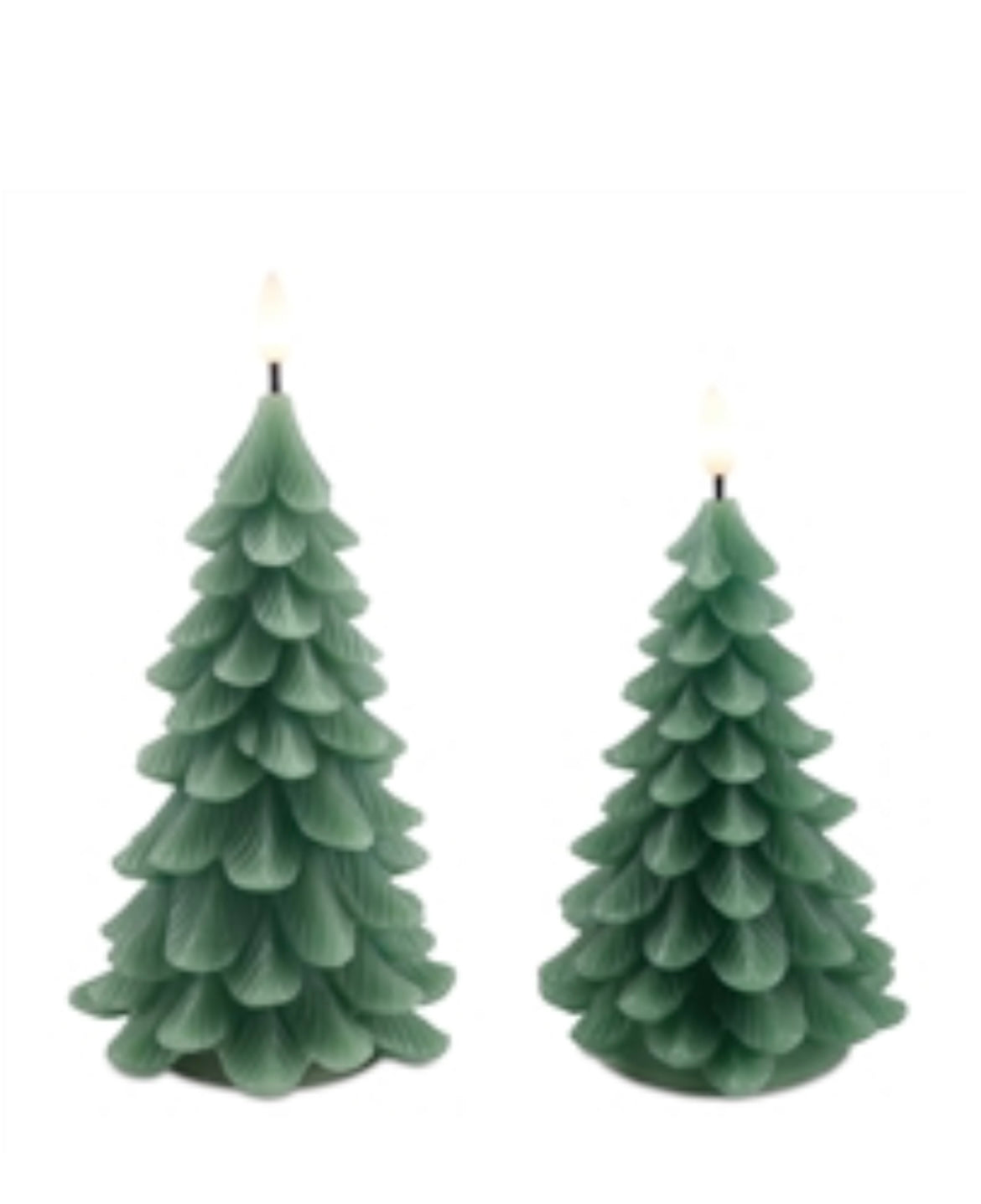 LED Green Pine Tree Candle