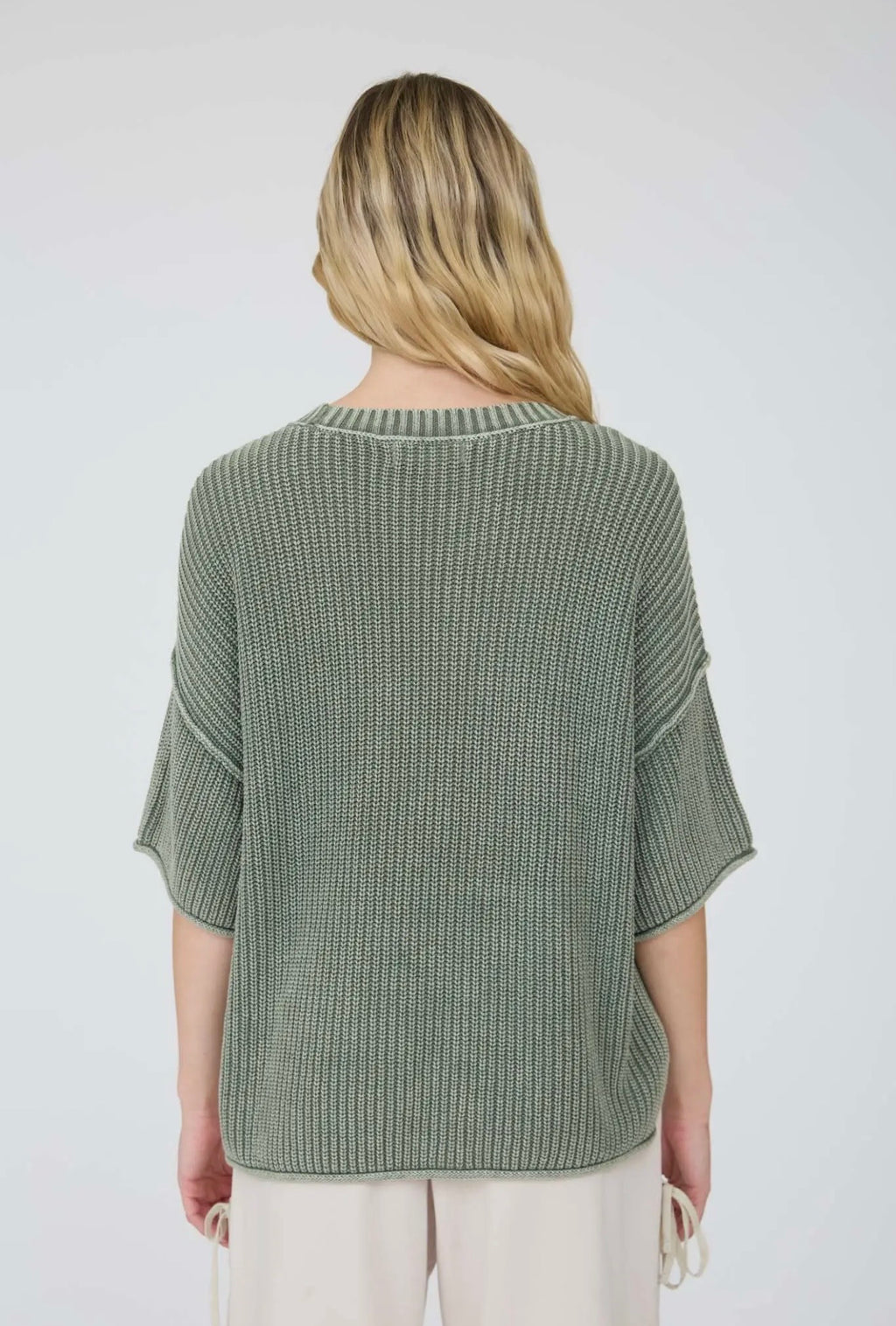 Mineral Washed Short Sleeved Sweater