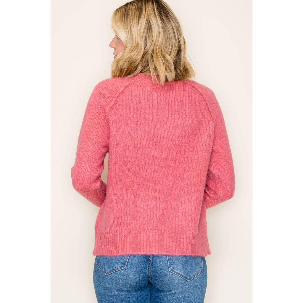 BOW EMBROIDERED PULLOVER SWEATER
