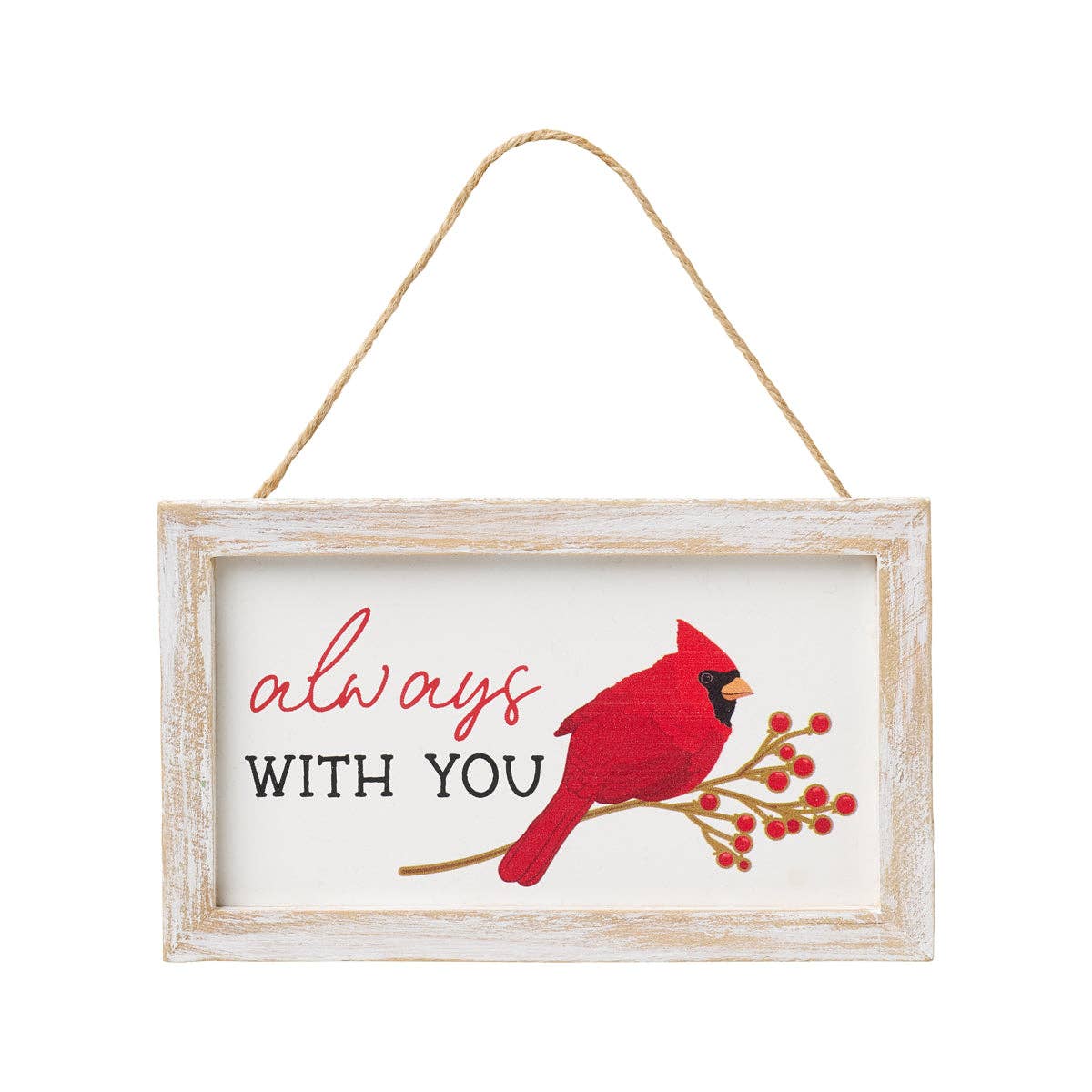 With You Cardinal Christmas Framed Ornament